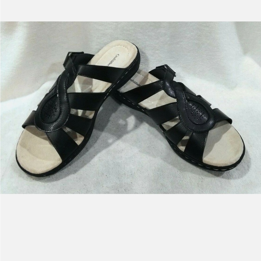 Croft & Barrow Black Strappy Sandals